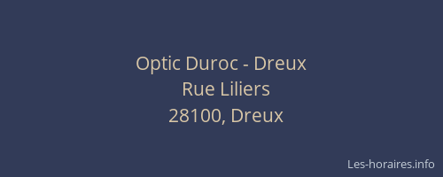 Optic Duroc - Dreux