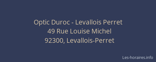 Optic Duroc - Levallois Perret