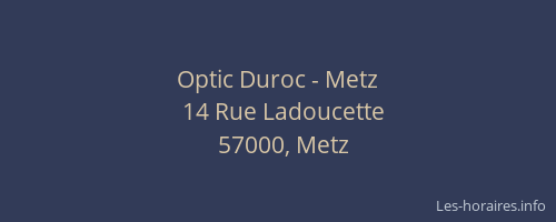 Optic Duroc - Metz