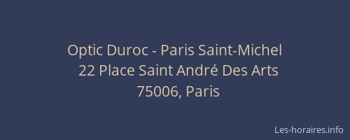 Optic Duroc - Paris Saint-Michel