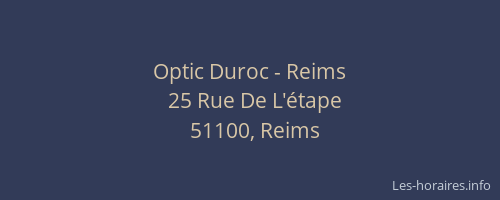 Optic Duroc - Reims