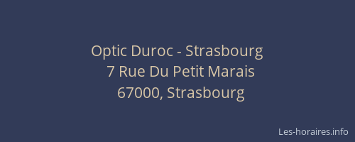 Optic Duroc - Strasbourg