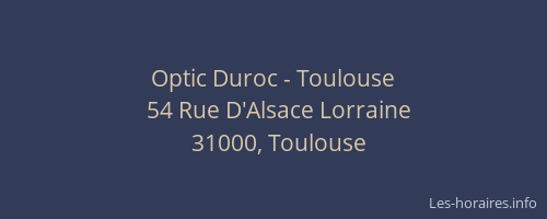 Optic Duroc - Toulouse