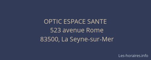 OPTIC ESPACE SANTE