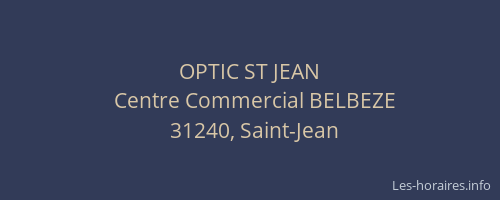 OPTIC ST JEAN