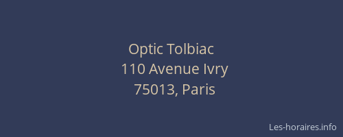 Optic Tolbiac