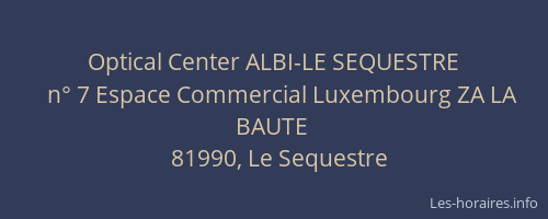Optical Center ALBI-LE SEQUESTRE