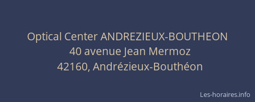 Optical Center ANDREZIEUX-BOUTHEON