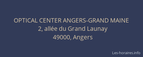 OPTICAL CENTER ANGERS-GRAND MAINE