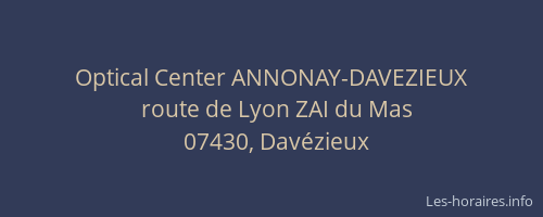Optical Center ANNONAY-DAVEZIEUX