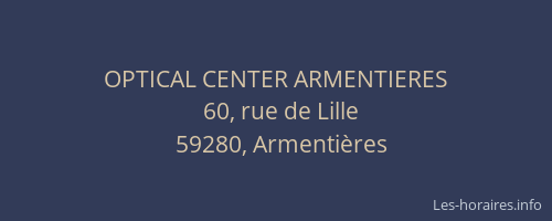OPTICAL CENTER ARMENTIERES