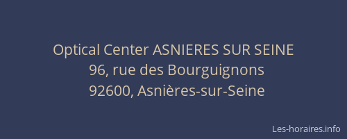 Optical Center ASNIERES SUR SEINE