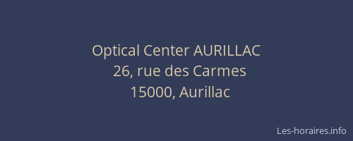 Optical Center AURILLAC