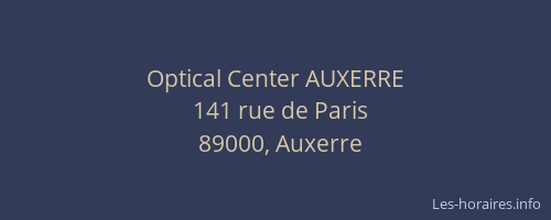 Optical Center AUXERRE