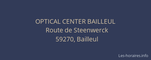 OPTICAL CENTER BAILLEUL