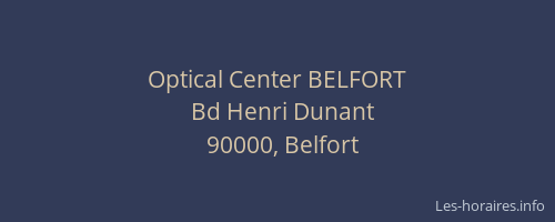 Optical Center BELFORT