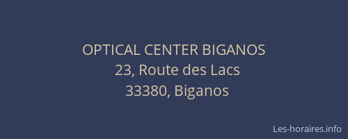 OPTICAL CENTER BIGANOS