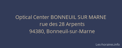 Optical Center BONNEUIL SUR MARNE