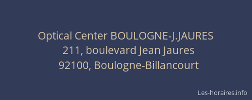Optical Center BOULOGNE-J.JAURES