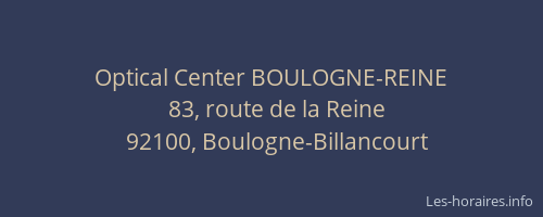 Optical Center BOULOGNE-REINE