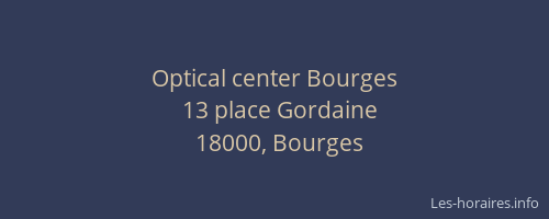 Optical center Bourges