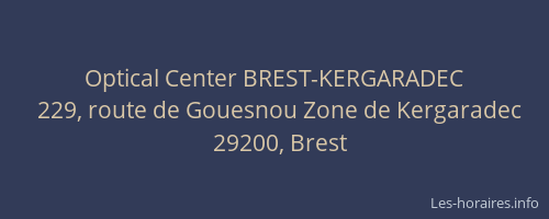 Optical Center BREST-KERGARADEC