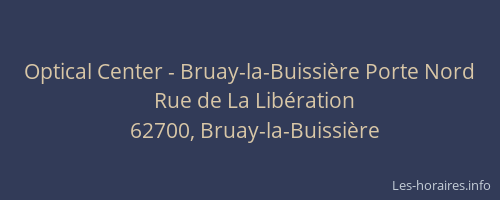 Optical Center - Bruay-la-Buissière Porte Nord