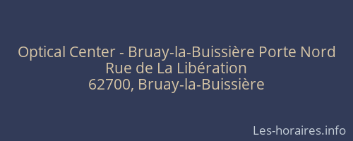 Optical Center - Bruay-la-Buissière Porte Nord