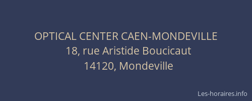 OPTICAL CENTER CAEN-MONDEVILLE