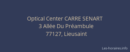Optical Center CARRE SENART