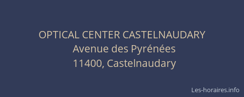 OPTICAL CENTER CASTELNAUDARY