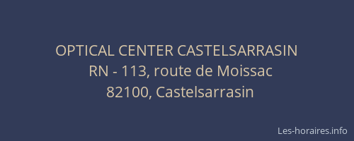 OPTICAL CENTER CASTELSARRASIN
