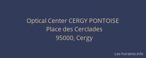 Optical Center CERGY PONTOISE
