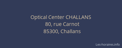 Optical Center CHALLANS