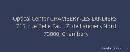 Optical Center CHAMBERY-LES LANDIERS
