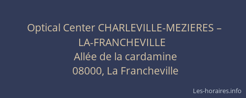 Optical Center CHARLEVILLE-MEZIERES – LA-FRANCHEVILLE
