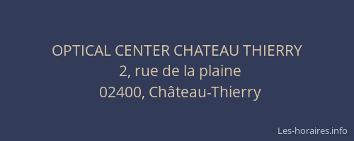 OPTICAL CENTER CHATEAU THIERRY