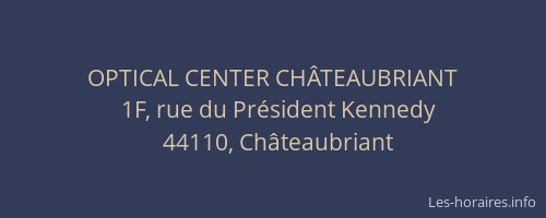 OPTICAL CENTER CHÂTEAUBRIANT