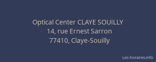 Optical Center CLAYE SOUILLY