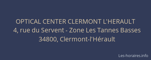 OPTICAL CENTER CLERMONT L'HERAULT