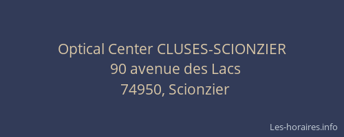 Optical Center CLUSES-SCIONZIER