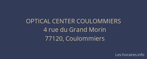 OPTICAL CENTER COULOMMIERS