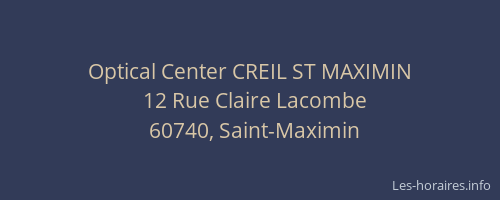 Optical Center CREIL ST MAXIMIN