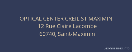 OPTICAL CENTER CREIL ST MAXIMIN
