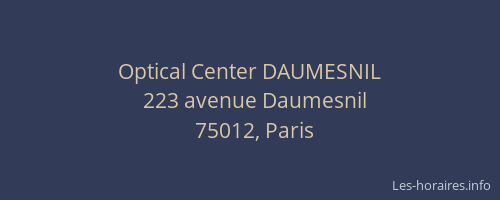 Optical Center DAUMESNIL