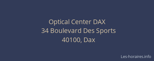 Optical Center DAX