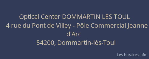 Optical Center DOMMARTIN LES TOUL
