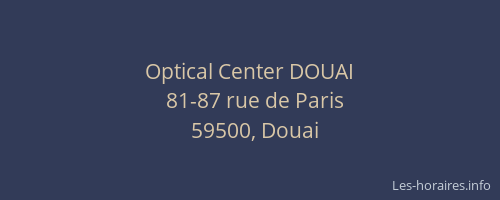 Optical Center DOUAI