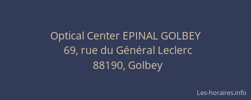 Optical Center EPINAL GOLBEY