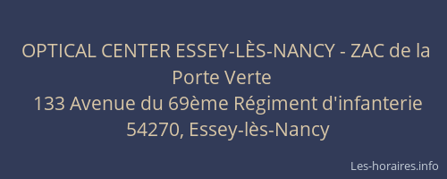 OPTICAL CENTER ESSEY-LÈS-NANCY - ZAC de la Porte Verte